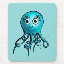 Niedlicher Blauer Oktopus - Kawaii Cartoon Sea Tie