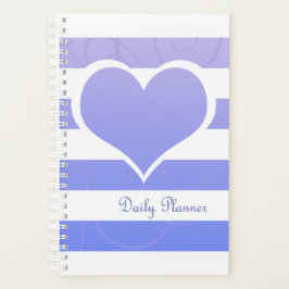 Niedlicher blauer Pastell-Heart Streifen Plane Planer