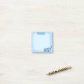 Niedlicher blauer Pfosten Post-it Klebezettel (Auf Schreibtisch)