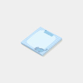 Niedlicher blauer Pfosten Post-it Klebezettel (angewinkelt)