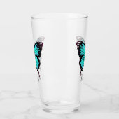 niedlicher Blauer Schmetterling Glas (Links)