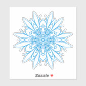 Niedlicher Blauer Schneeflocken Aufkleber (Blatt)