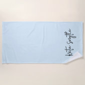 Niedlicher blauer Skriptname Strandtuch (Vorderseite)