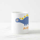 Niedlicher blauer Stegosaurus-Dinosaurier für Kaffeetasse (Mittel)