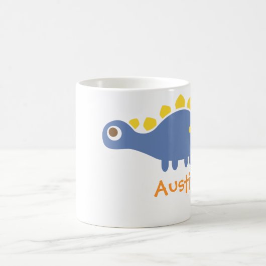 Niedlicher blauer Stegosaurus-Dinosaurier für Kaffeetasse (Mittel)