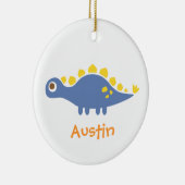 Niedlicher blauer Stegosaurus-Dinosaurier für Keramik Ornament (Rechts)