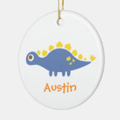 Niedlicher blauer Stegosaurus-Dinosaurier für Keramik Ornament (Links)