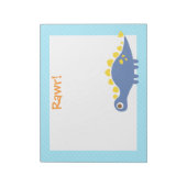 Niedlicher Blauer Stegosaurus Dinosaurier für Kind Notizblock (Rotiert)