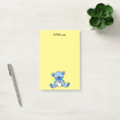 niedlicher blauer Teddybär Post-it Klebezettel (Büro)