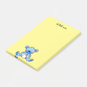 niedlicher blauer Teddybär Post-it Klebezettel (angewinkelt)
