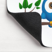 Niedlicher blauer Twittervogel-Cartoon Mousepad (Ecke)