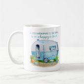 Niedlicher blauer Vintager Retro Camper-Wohnwagen Kaffeetasse (Links)