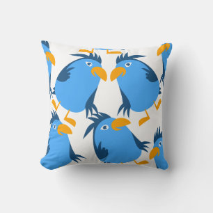 Niedlicher Blauer Vogel anpassen Kissen