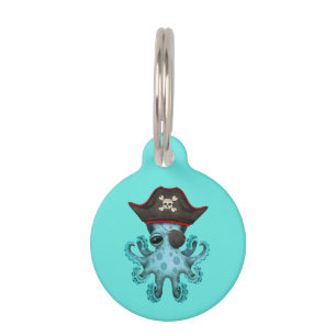 Niedlicher blaues Baby-Kraken-Pirat Tiermarke