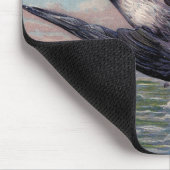 Niedlicher blaues Rot-Schwalben-Vogel und hübsche Mousepad (Ecke)