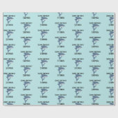 Niedlicher Blauhai personalisiert Geschenkpapier (Flach)