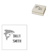 Niedlicher Blauhai personalisiert Gummistempel (Stempel)