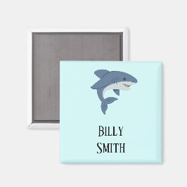 Niedlicher Blauhai personalisiert Magnet