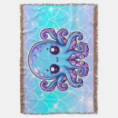 Niedlicher Blauoktopus Decke (Vorderseite Vertikal)
