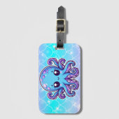 Niedlicher Blauoktopus Gepäckanhänger (Vorderseite Vertikal)