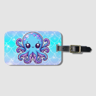 Niedlicher Blauoktopus Gepäckanhänger