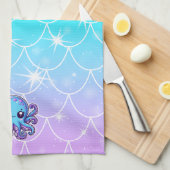 Niedlicher Blauoktopus Geschirrtuch (Viertel Falte)