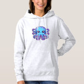Niedlicher Blauoktopus Hoodie (Vorderseite)