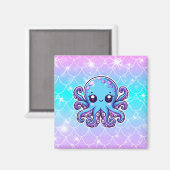 Niedlicher Blauoktopus Magnet (Vorderseite/Rückseite)