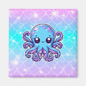 Niedlicher Blauoktopus Magnet (Vorne)
