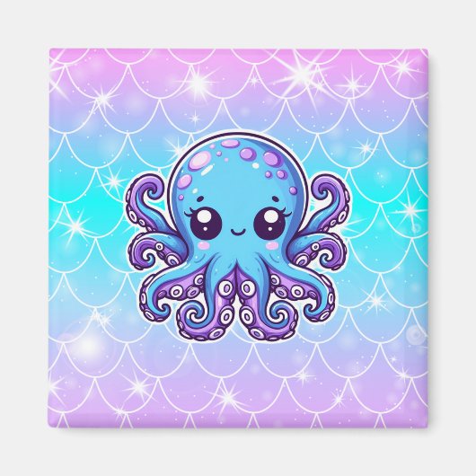 Niedlicher Blauoktopus Magnet (Vorne)