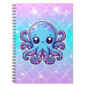 Niedlicher Blauoktopus Notizblock (Vorderseite)