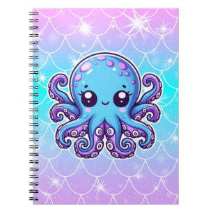 Niedlicher Blauoktopus Notizblock