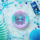 Niedlicher Blauoktopus Pappteller (Party)