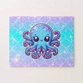 Niedlicher Blauoktopus Puzzle (Horizontal)
