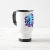 Niedlicher Blauoktopus Reisebecher (Vorderseite Links)