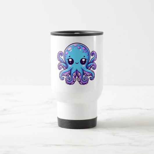 Niedlicher Blauoktopus Reisebecher (Mittel)