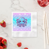 Niedlicher Blauoktopus Serviette (Beispiel)