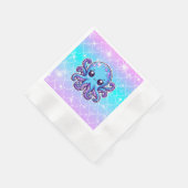 Niedlicher Blauoktopus Serviette (Ecke)