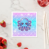 Niedlicher Blauoktopus Serviette (Beispiel)