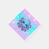 Niedlicher Blauoktopus Serviette (Ecke)