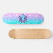 Niedlicher Blauoktopus Skateboard (Horizontal)