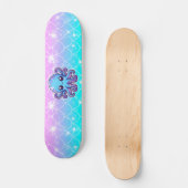Niedlicher Blauoktopus Skateboard (Vorderseite)