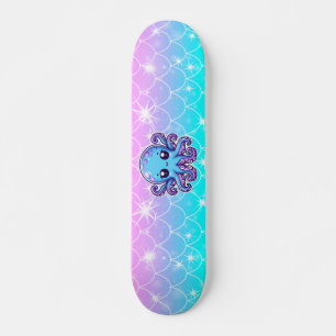 Niedlicher Blauoktopus Skateboard