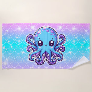 Niedlicher Blauoktopus Strandtuch