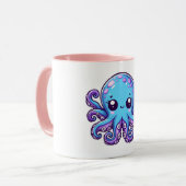 Niedlicher Blauoktopus Tasse (Vorderseite Links)