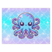Niedlicher Blauoktopus Tischdecke (Vorderseite (Horizontal))