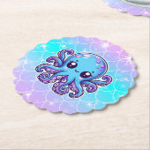 Niedlicher Blauoktopus Untersetzer (angewinkelt)