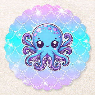 Niedlicher Blauoktopus Untersetzer
