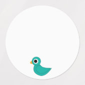 Niedlicher Blauvogel Etiketten (Design 1)