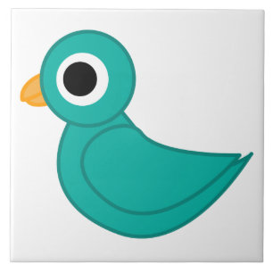 Niedlicher Blauvogel Fliese